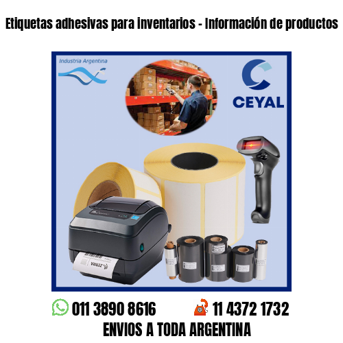 Etiquetas adhesivas para inventarios – Información de productos