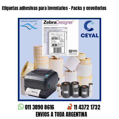Etiquetas adhesivas para inventarios – Packs y envoltorios
