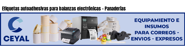 Etiquetas autoadhesivas para balanzas electrónicas - Panaderías