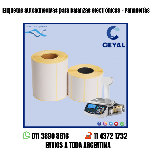 Etiquetas autoadhesivas para balanzas electrónicas – Panaderías