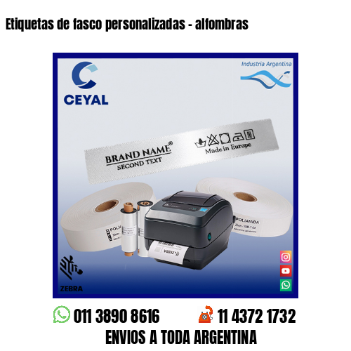 Etiquetas de fasco personalizadas – alfombras