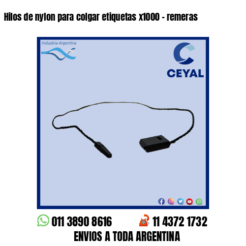 Hilos de nylon para colgar etiquetas x1000 – remeras