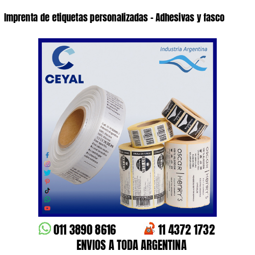 Imprenta de etiquetas personalizadas – Adhesivas y fasco