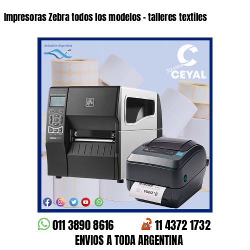 Impresoras Zebra todos los modelos – talleres textiles
