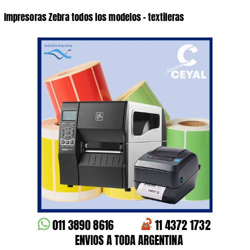 Impresoras Zebra todos los modelos – textileras