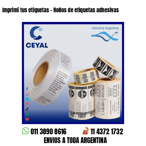 Imprimí tus etiquetas – Rollos de etiquetas adhesivas