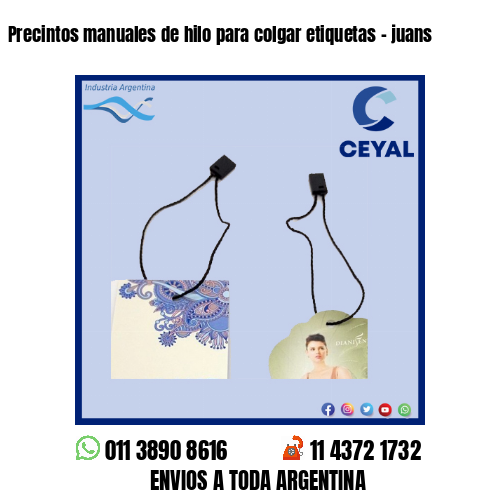 Precintos manuales de hilo para colgar etiquetas – juans