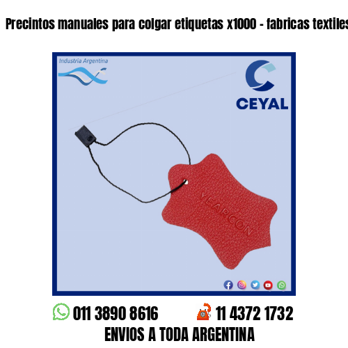 Precintos manuales para colgar etiquetas x1000 – fabricas textiles
