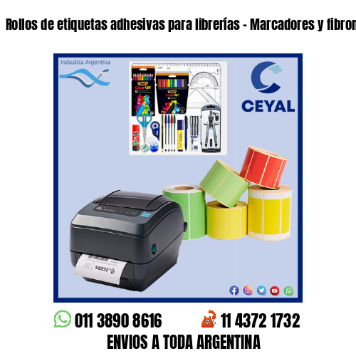 Rollos de etiquetas adhesivas para librerías – Marcadores y fibrones