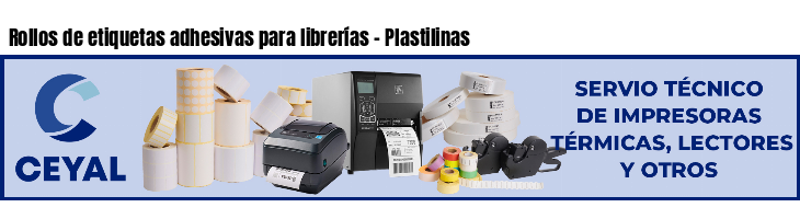 Rollos de etiquetas adhesivas para librerías - Plastilinas
