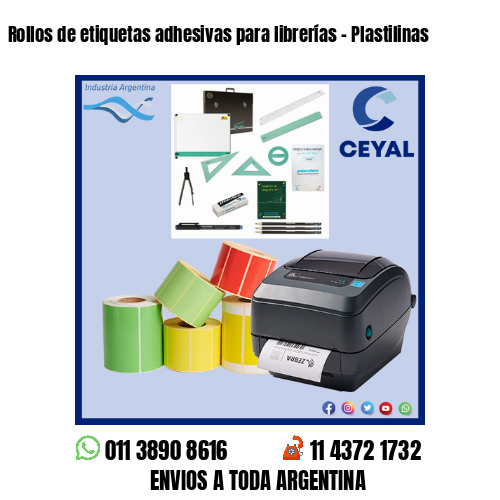 Rollos de etiquetas adhesivas para librerías – Plastilinas