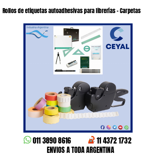 Rollos de etiquetas autoadhesivas para librerías – Carpetas