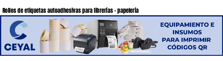 Rollos de etiquetas autoadhesivas para librerías - papelería