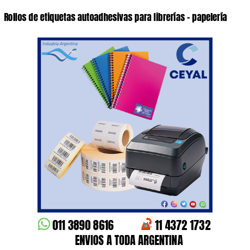 Rollos de etiquetas autoadhesivas para librerías – papelería