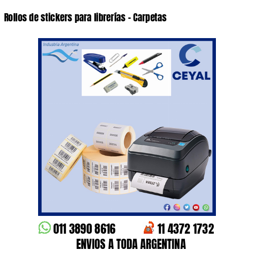 Rollos de stickers para librerías – Carpetas