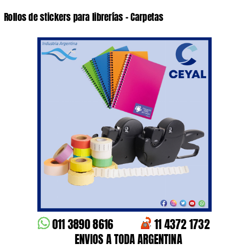 Rollos de stickers para librerías – Carpetas