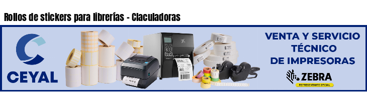 Rollos de stickers para librerías - Claculadoras