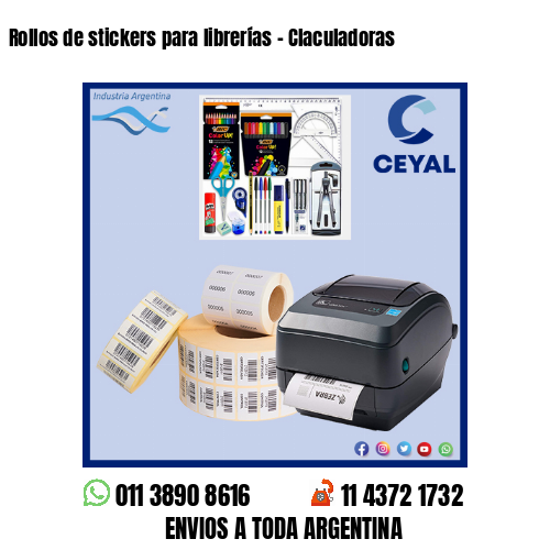 Rollos de stickers para librerías – Claculadoras