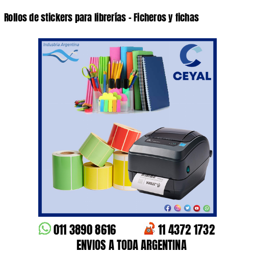 Rollos de stickers para librerías – Ficheros y fichas