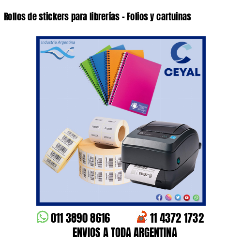 Rollos de stickers para librerías – Folios y cartuinas