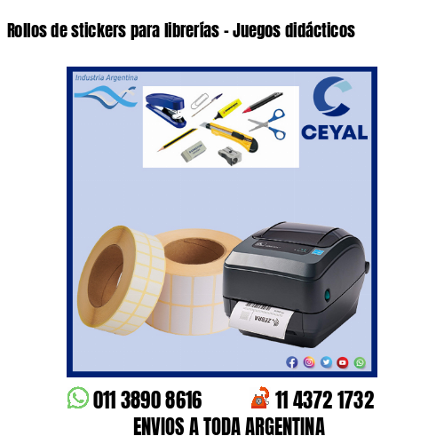 Rollos de stickers para librerías – Juegos didácticos