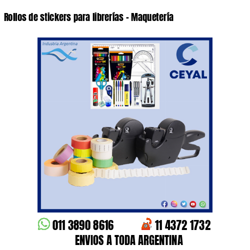 Rollos de stickers para librerías – Maquetería
