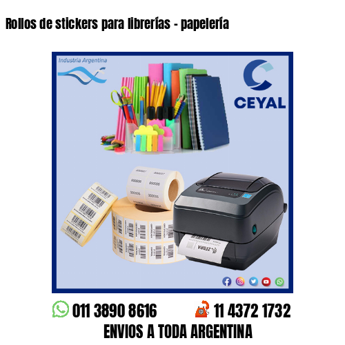 Rollos de stickers para librerías – papelería