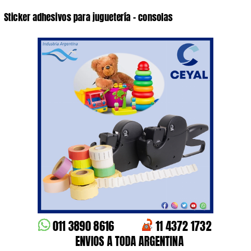 Sticker adhesivos para juguetería – consolas