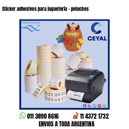 Sticker adhesivos para juguetería – peluches