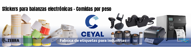 Stickers para balanzas electrónicas - Comidas por peso