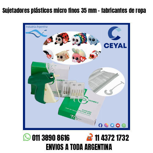 Sujetadores plásticos micro finos 35 mm – fabricantes de ropa