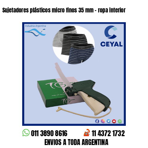 Sujetadores plásticos micro finos 35 mm – ropa interior