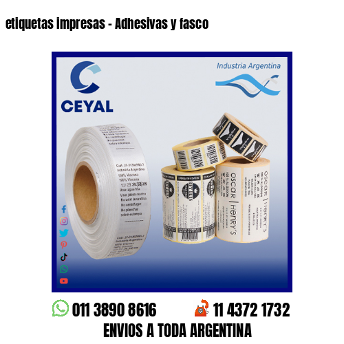 etiquetas impresas – Adhesivas y fasco