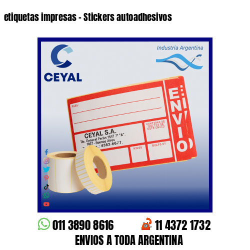 etiquetas impresas – Stickers autoadhesivos