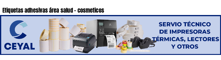 Etiquetas adhesivas área salud - cosmeticos