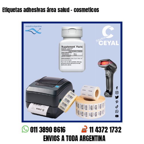 Etiquetas adhesivas área salud – cosmeticos
