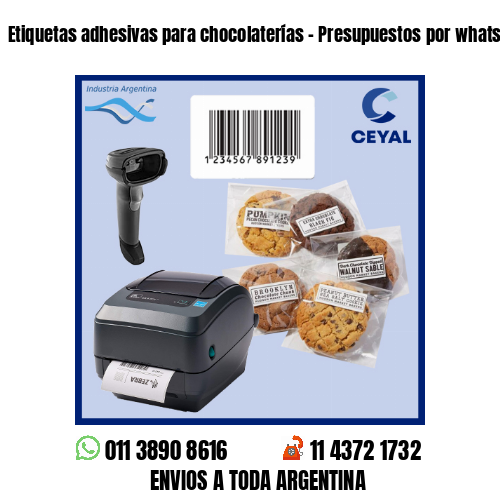Etiquetas adhesivas para chocolaterías – Presupuestos por whatsapp!