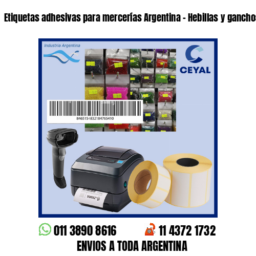 Etiquetas adhesivas para mercerías Argentina – Hebillas y ganchos