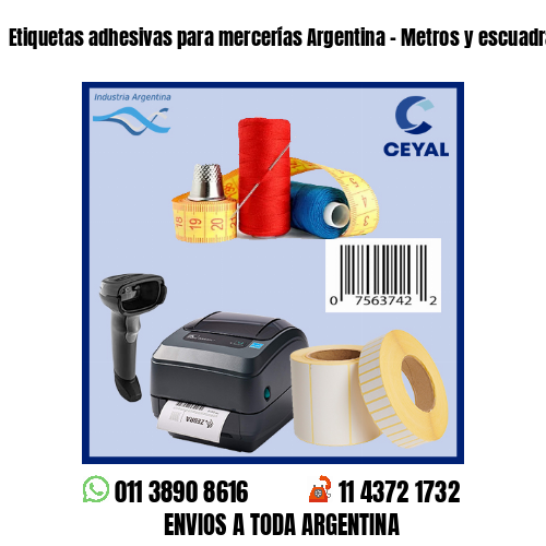 Etiquetas adhesivas para mercerías Argentina – Metros y escuadras
