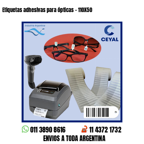 Etiquetas adhesivas para ópticas – 110X50