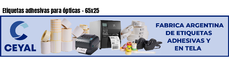 Etiquetas adhesivas para ópticas - 65x25