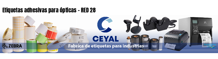 Etiquetas adhesivas para ópticas - RED 28