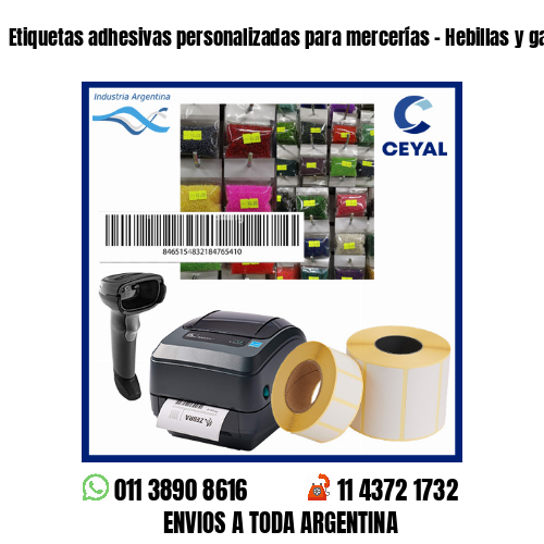 Etiquetas adhesivas personalizadas para mercerías – Hebillas y ganchos