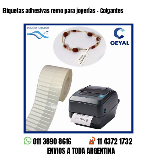 Etiquetas adhesivas remo para joyerías – Colgantes