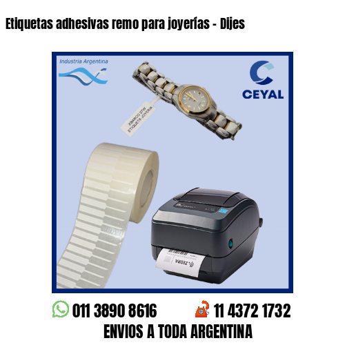 Etiquetas adhesivas remo para joyerías – Dijes