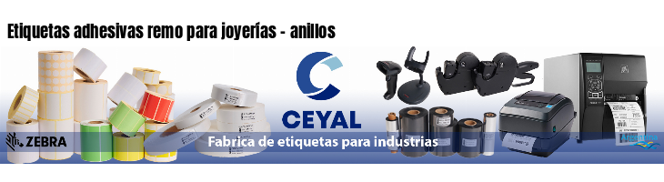 Etiquetas adhesivas remo para joyerías - anillos