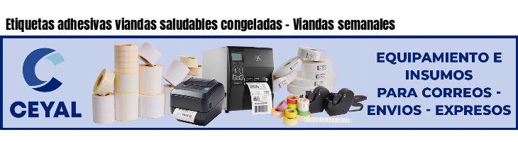 Etiquetas adhesivas viandas saludables congeladas - Viandas semanales