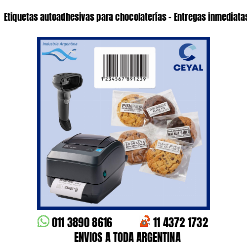 Etiquetas autoadhesivas para chocolaterías – Entregas inmediatas!