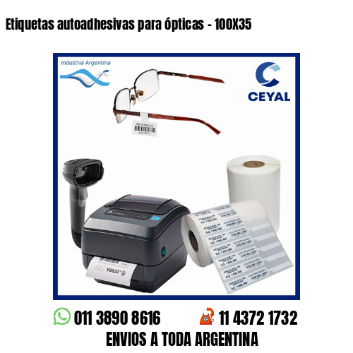 Etiquetas autoadhesivas para ópticas – 100X35