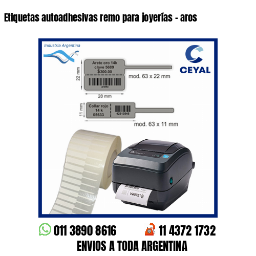 Etiquetas autoadhesivas remo para joyerías – aros